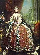 Louis Michel van Loo Portrait of Louise Elisabeth of France oil painting